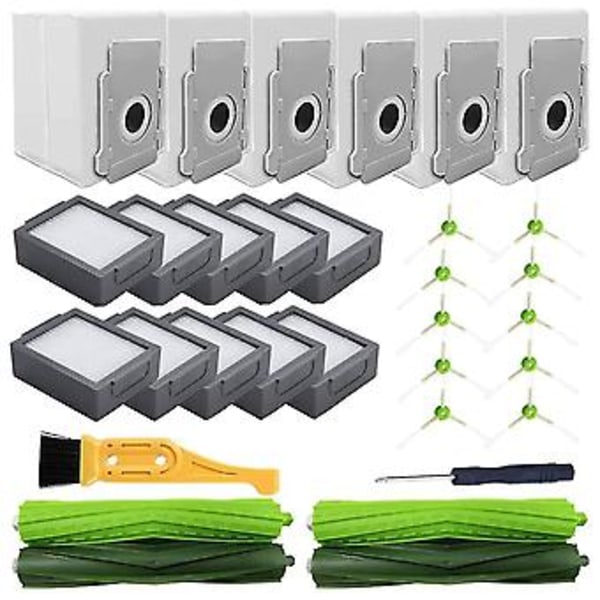 For I7 I7+ I6+ I3+ Plus Støvsuger Multi-overflate Gummibørster HEPA-filtre Sidebørster Smussavhending ( )