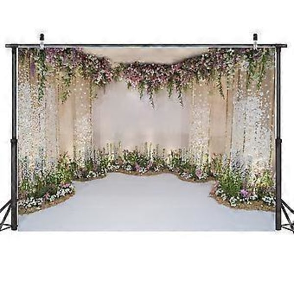 Fotobakgrundstyg för festtillbehör, fotografering av blomsterbåge, fotobakgrunder för bröllop, babyshower, födelsedagsfestdekoration (stil 7)