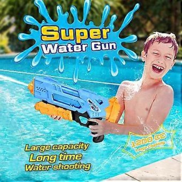 Super Vattenpistoler för Barn och Vuxna - 2-pack Super Vattenblåsare Soaker Squirt Guns 1200cc med Utmärkt Räckvidd - Idéer Presentleksaker för Sommar Utomhus Bad