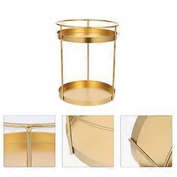 Dobbeltlags Bordholder Badeværelse Makeup Opbevaringsholder Multifunktionel Diverse Organizer