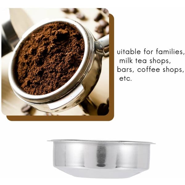 51mm rustfrit stål kaffefilter kurv, trykkaffe maskine