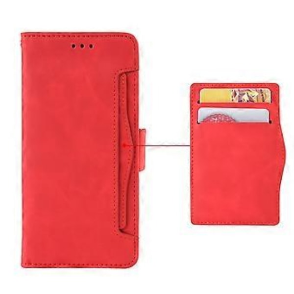 For vivo X90 Pro 5G Flerfoldige Kortspor PU Lær Telefon Deksel Stativ Lommebok Telefonveske (Stil E)