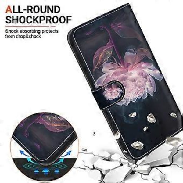 Läderfodral för Infinix Zero 30 5G med mönstertryck (Lila Pion)