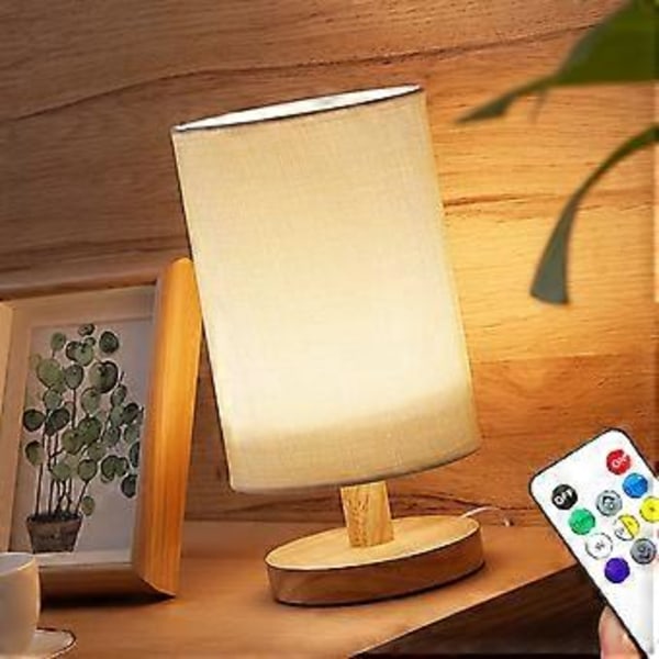 Nattbordslampe Miniatyr Varmt Lys Moderne LED USB Drevet Bord Skrivebordslampe Beige Co11