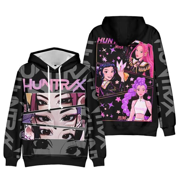 KPop Demon Hunters Hettegenser 3D-trykk Pullover Hettegenser for menn og kvinner 120cm