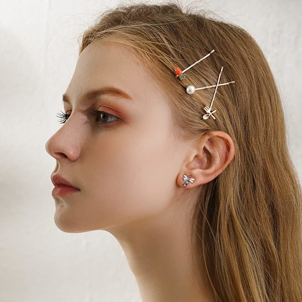 20g Libelle Regnbue Farverig Minimalistisk Ægte 925 Sterling Sølv Tiny Mini Søde Små Brusk Ørestikker til Kvinder