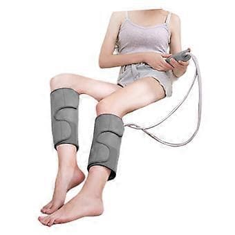 Elektrisk Luftkompressionsvärme Vadben Massager Plug-EU (Kort Grå)