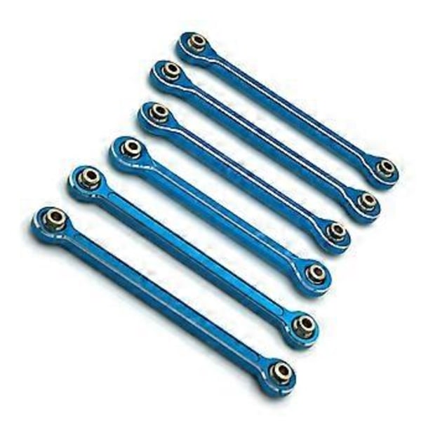 RC Bil Uppgradering Dragstång Länkstång Styrstång Set för 1/10 10208 RC Bil Uppgraderingsdelar Blå