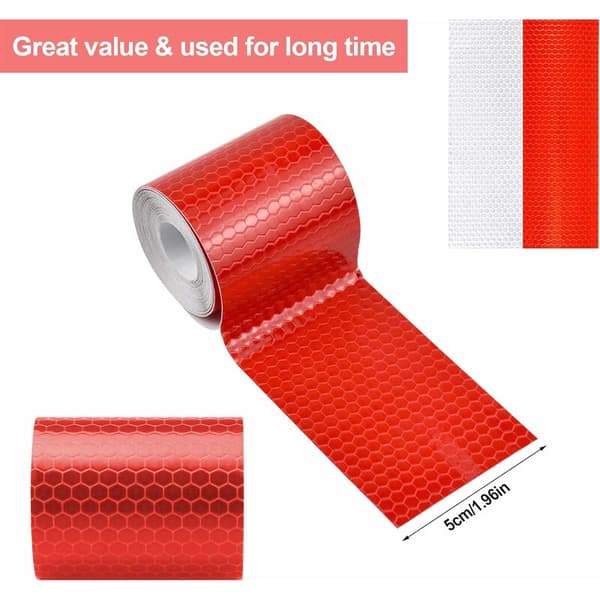 2 kappaletta 5 cm x 3 metriä heijastavaa teippiä varoitusteippiä heijastavaa