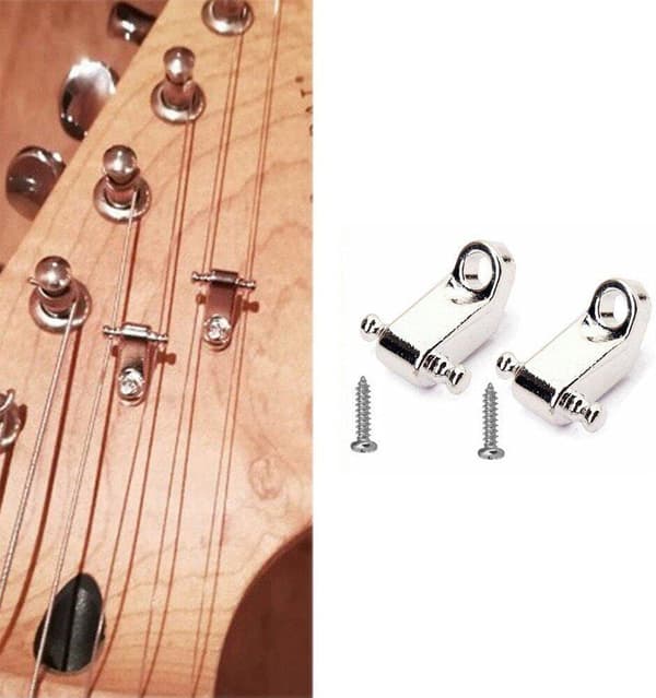 Gitarstrengs-holder 2 stk Elektrisk gitar Roller String Trees Retain