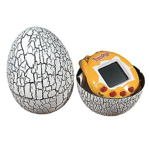 90-tals Tamagotchi Elektroniska Husdjur Leksak Rolig Dinosaurieägg Med Nyckelring Virtuellt Cyberhusdjurspel Retro Nostalgiska Leksaker Barn Kreativa Presenter (Vit)