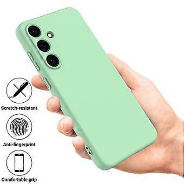 Til Samsung Galaxy S25 Cover Flydende Silikone Anti-Ridse Telefon Cover med Håndrem (Style A)