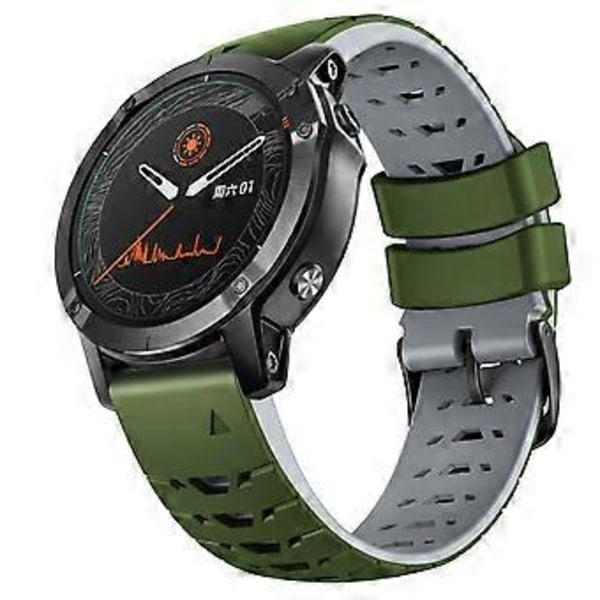 Typ E Silikon Armband för Huami Amazfit Falcon/Garmin Forerunner 965/955, Trapetshål (Stil E)