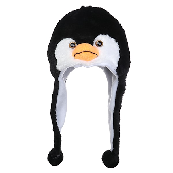 Plush Animal Hat Penguin Earflap Cap Winter Ski Aviator Style Hood For