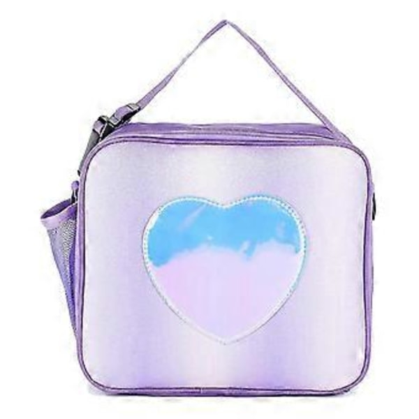 Eristävä Lounaspussi Piknik-Jääpussi Tytöille Yksinkertainen Olkapääpussi (violetti) (1 kpl)