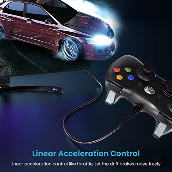 Trådlös handkontroll för Xbox 360, spelkontroll för 360 med dubbla vibrationer Turbo kompatibel med Xbox 360/360 Slim