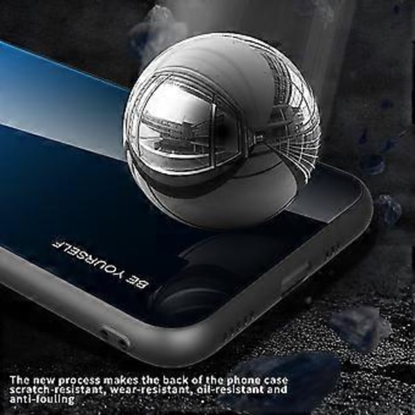 Skal för Samsung Galaxy S25 Ultra Gradient Färg Härdat Glas+TPU Mobilskal - Lila/Blå (Stil D)