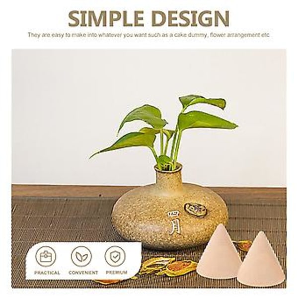 10 stk. 3,1 cm DIY Kegle Umalet Træ Kegle Form Ornamnet Håndværk Tilbehør