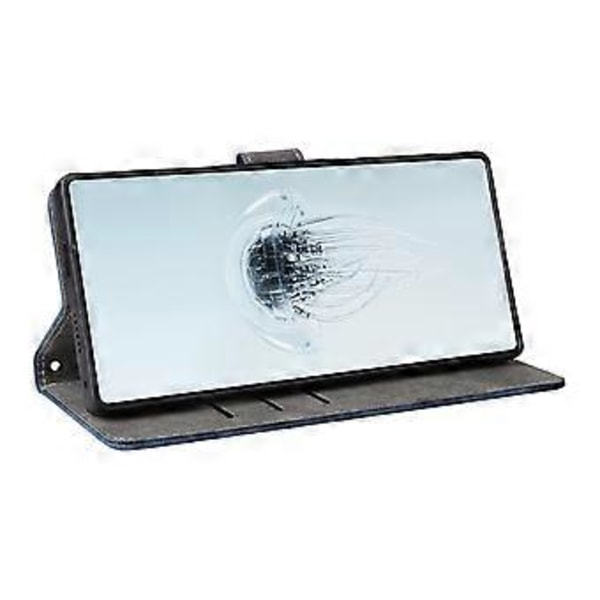 Til ZTE nubia Red Magic 10 Pro 5G/10 Pro+ 5G Wallet Case RFID-blokering PU Læder Cover Stand View (Blå)
