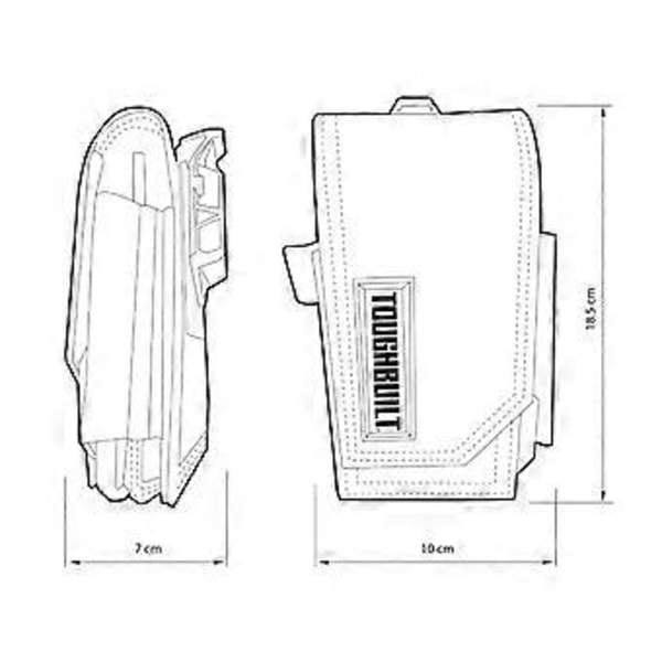 TOUGHBUILT TB-CT-33P Hurtig Ophæng Holdbar Mobiltelefonpung