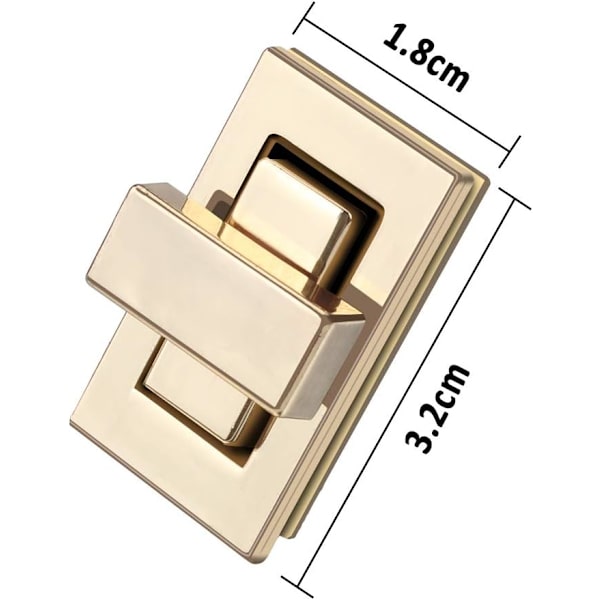 7 stk. taskebeslag, håndtaskebeslag i aluminiumlegering, taskebeslag