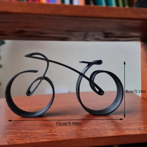 Akryl minimalistisk cykelskulptur cykelprydnad personlig