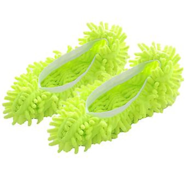 Pestävä Lazy Mop - pölytossut lattian puhdistukseen, kotikäyttöön, sukat kengät (2 kpl vihreä)