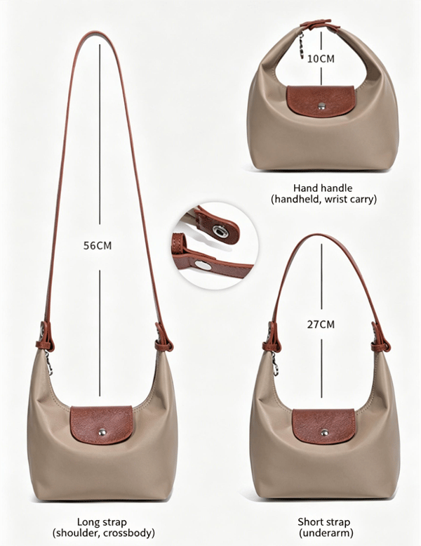 Nylon Multifunksjonell 3-i-1 Underarmsveske Khaki