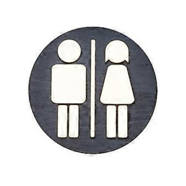 Træ Toilet Dørskilt Hængende Skilte Badeværelse Badeværelse Dekoration Indvendig Veranda Væghæng FLYE3167