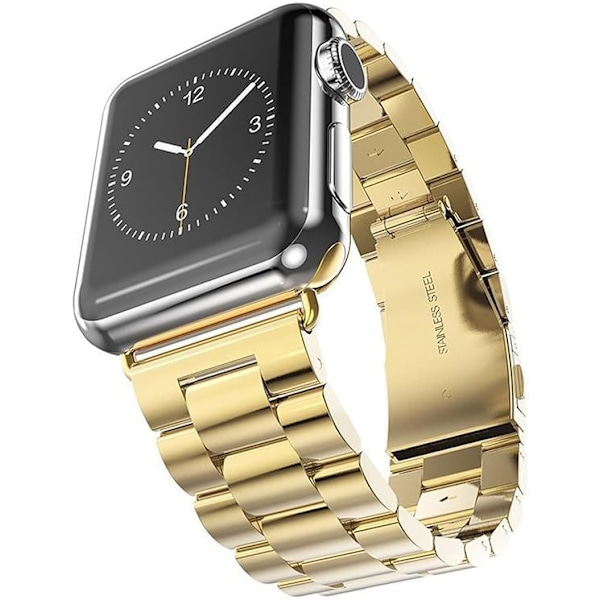 Kompatibel med Apple Watch Rem 38mm 41mm, Metal Rustfrit Stål Urrem Udskiftningsrem til iWatch Serie 8 7 6 5 4 3 2 1 SE