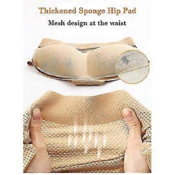 Dame Push-Up Trusser med Polstring - JA(XL Mellemhøj 127beige)