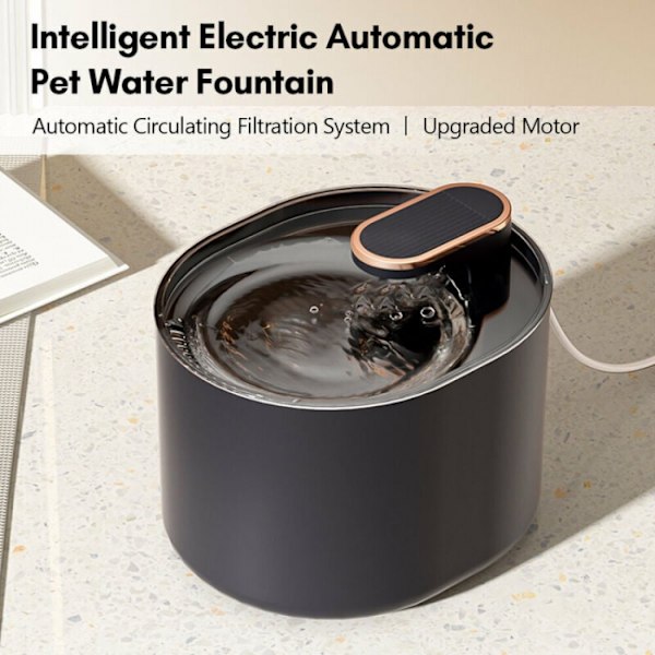 (Mörkblå, Vattenfontän) Smart Elektrisk Automatisk Husdjursvatten Di