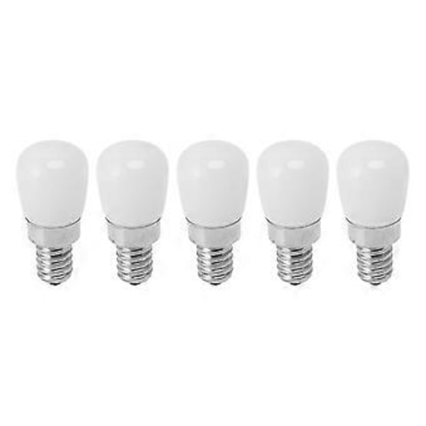 5 stk. LED Køleskabspære Køleskabslampe E12 til Fryser Hjemmebelysning Energibesparende 120V Varmt Lys