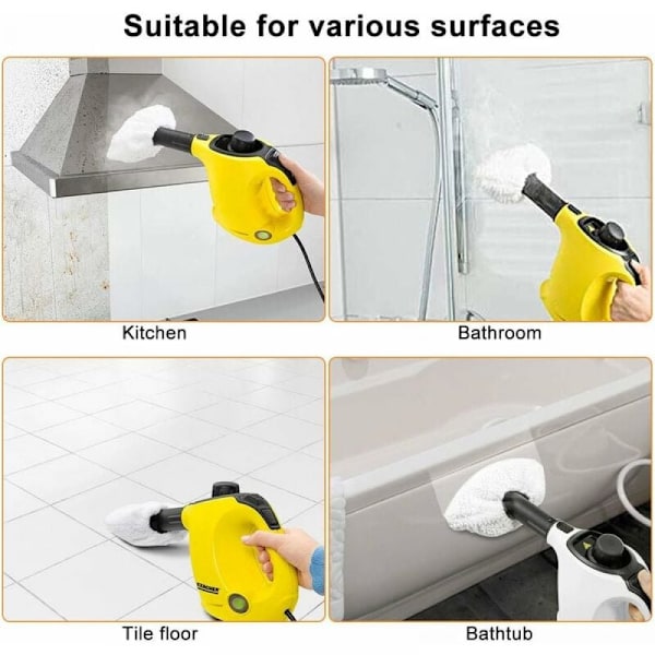 8 kpl mikrokuituhöyrypuhdistusliinaa Karcher-höyrymoppiin