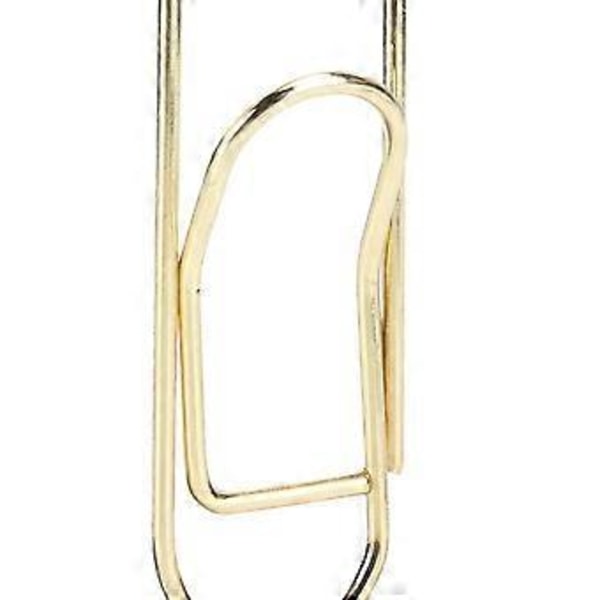 2 Ask Enkla Metall Pennklämmor Anteckningsbok Räkningar Pennhållare Gem Pappersvaror Verktyg (Guld)