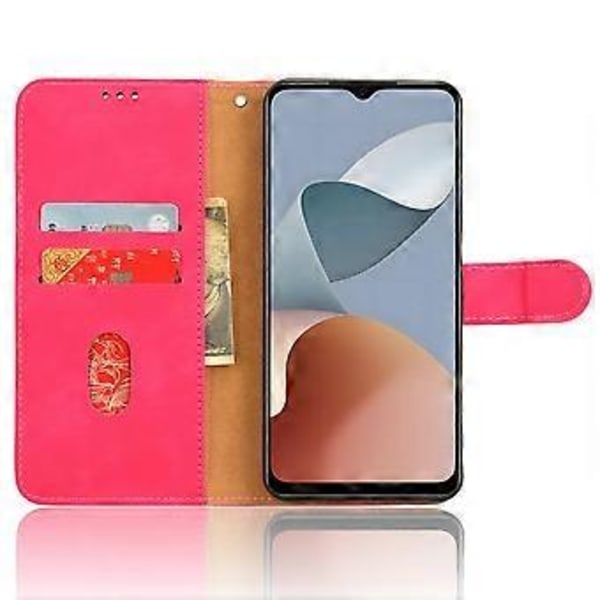 Plånboksfodral i läder för ZTE Blade A54, Skinnliknande textur()