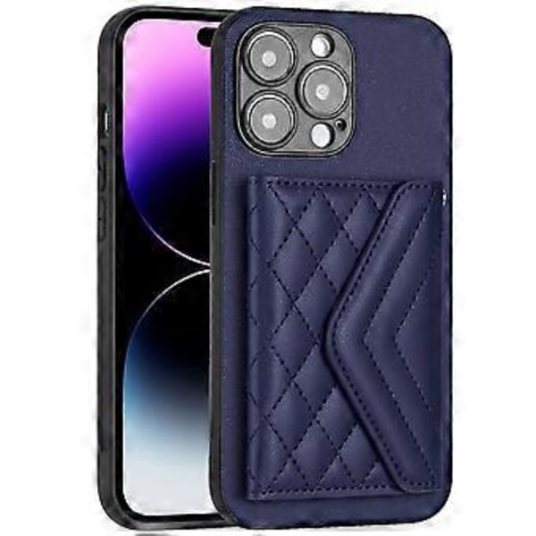 YB Leather Coating Series-8 Deksel til iPhone 15 Pro Anti-fall med RFID-blokkerende Korthol()