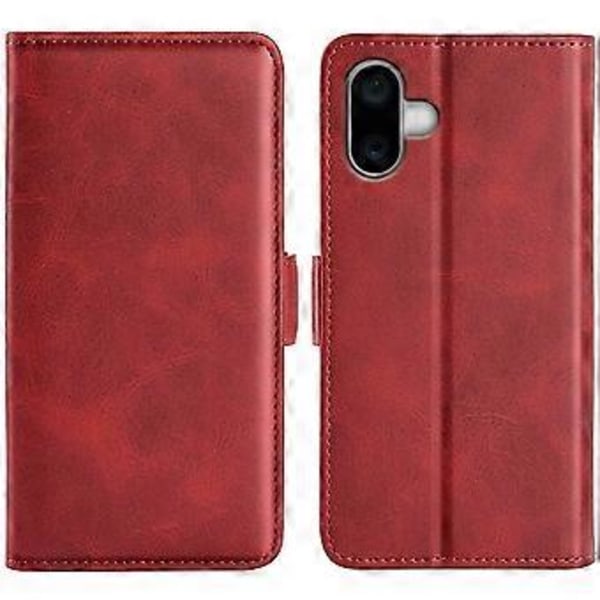 Til iPhone 16 Plus Etui Folio Flip Læder Wallet Stand Telefon Cover (Style C)