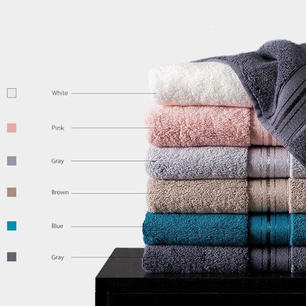 Handdukar - Set med 3 badhanddukar i 100% bomull - 75*150cm+34*75cm+3