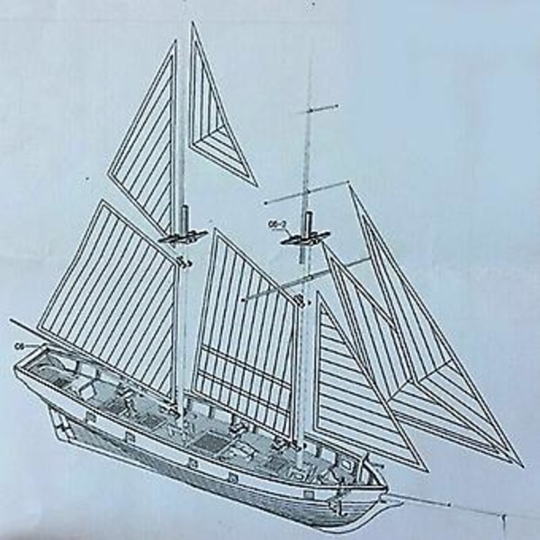1:100 Halcon Träsegelskeppsmodell DIY-kit Skeppsmontering Dekoration Present