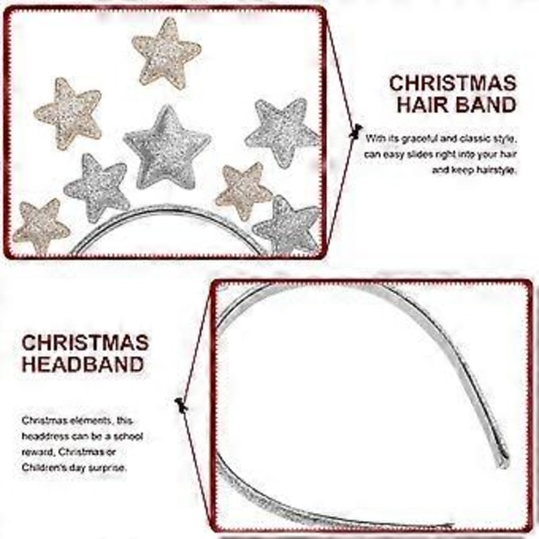 Julhuvudband Stjärna Hårsnoddar Julhårband Julbarn Hårsnoddar
