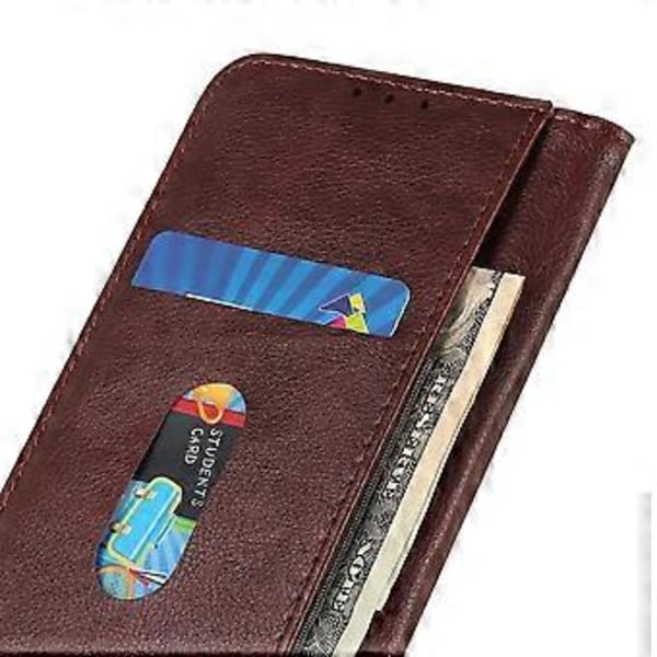 För Motorola Edge 50 5G Ställfodral Delat Läder Litchi Textur Plånboks Telefonfodral (Stil D)