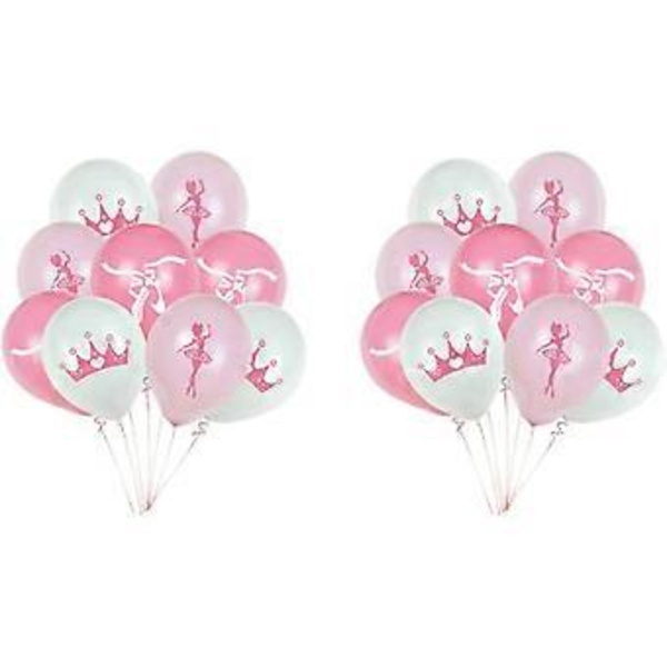 Balettijuhlat Koristeet Ilmapallot, 18kpl Tanssiva Baleriina Vaaleanpunainen Valkoinen Ilmapallot Tytölle Prinsessa Syntymäpäivä Baby Shower Hääjuhlat Koristeet