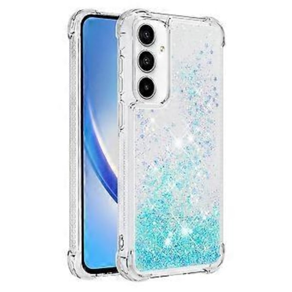 För Samsung Galaxy A35 5G TPU Skal Glitter Kvicksand Stötsäkert Telefon Baksida (Blå/Pentagram)