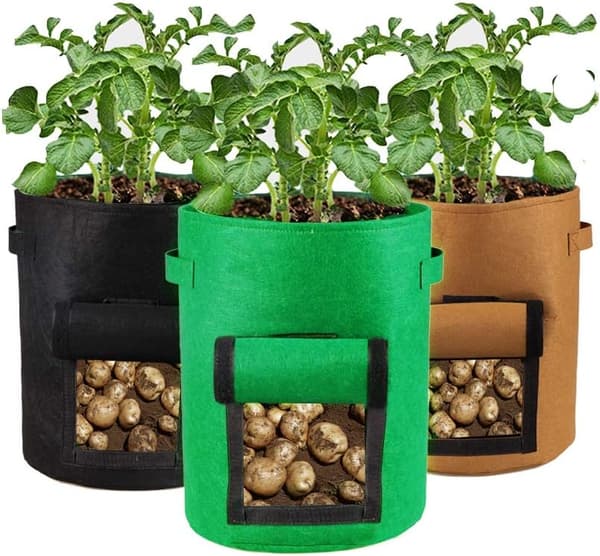 (Medium Φ30*35cm【7 Gallon】Svart) 1 pack planter i non-woven tyg