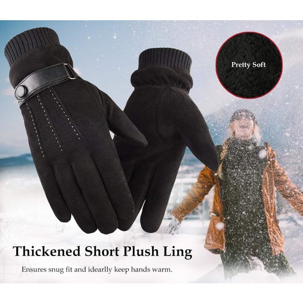 Vinter Varma Touchscreen Handskar för Män Kvinnor Termisk Mocka Fleece