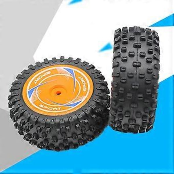2 st RC Crawler Däck Tåliga RC Bildäck för Wltoys 124010 Modellfordon