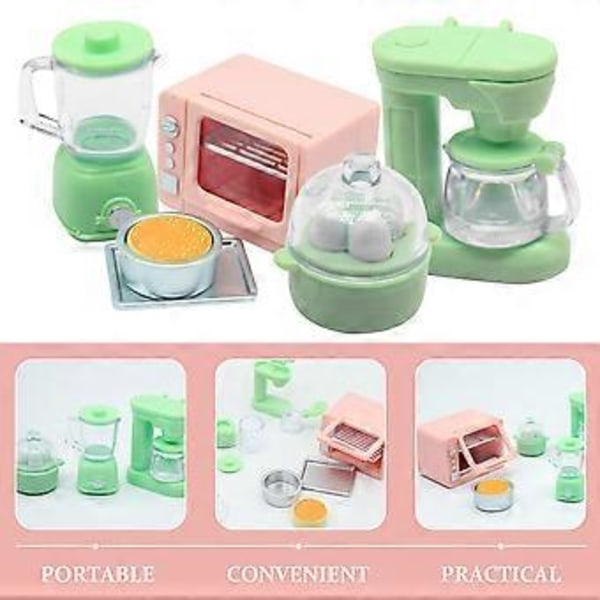 1 set Dockhus Tillbehör Miniatyr Ornament Miniatyr Landskap Rekvisita Mini Modell