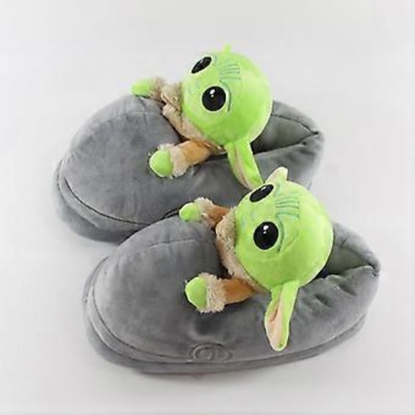 Yoda Baby Docka Tredimensionella Plyschtofflor Aliens Vinter Hem Pojkar Leksaker Bomullsskor