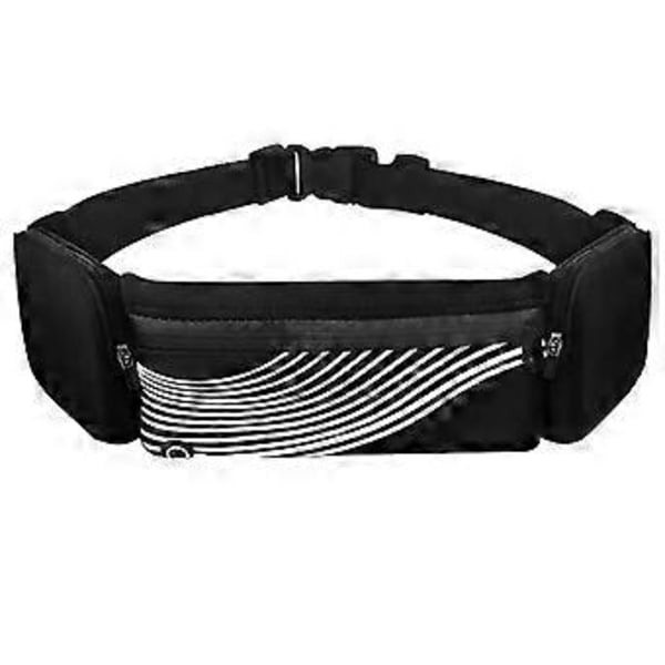 Midjeveske med vannflaskeholder for kvinner og menn - Jogging, fotturer, sykling, gåing, hundelufting - style2059